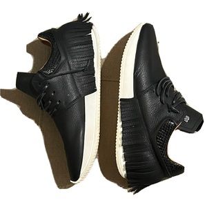 Esse Ut Esse Esseutesse Leather Fringe Sneakers Black Size 39 EU / 8 US